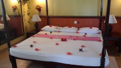 Die Zimmer in der Lotus Villa sind schlicht und geschmacksvoll eingerichtet