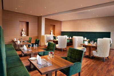 Das stilvolle hauseigene Restaurant Mandira