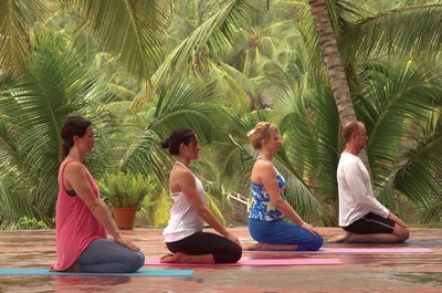 Meditation im Manaltheeram während der Ayurveda Kur