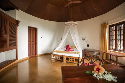 Die Special Cottages des Somatheeram Health sind geschmackvoll eingerichtet und mit kleinen Details dekoriert