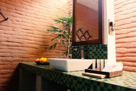 Die Badezimmer mit Liebe zum Detail im Ayurvie Sigiriya Die Badezimmer mit Liebe zum Detail im Ayurvie Sigiriya