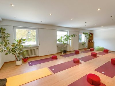 Der Yogaraum im Sathya Ayurveda Hotel in Bad Orb
