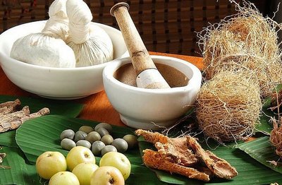 Bunte und gut riechende Kräuter für Ihre Ayurveda Kur