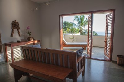 Genießen Sie den fantastischen Blick auf das Meer