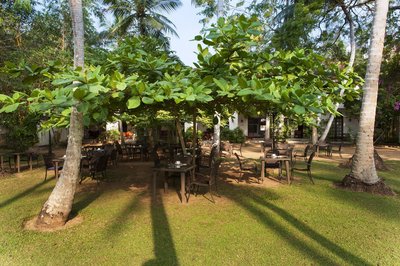 Lauschige ruhige Plätzchen der Idylle warten im Garten des Surya Lanka auf Sie
