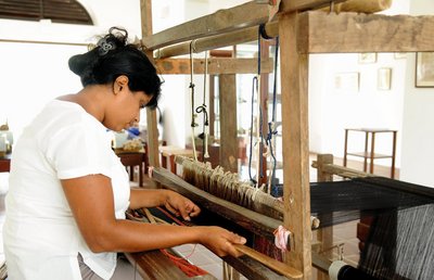 Ausstellungsraum für lokales Kunsthandwerk im Heritance Ayurveda Maha Gedara