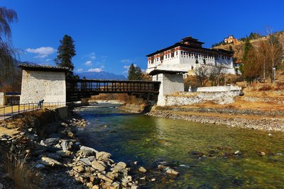 Punakha Dzong Burg in Bhutan 