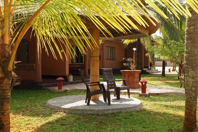 Terrasse im Sitaram Beach Retreat in Kerala