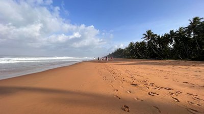 Spaziergänge am weiten Sandstrand