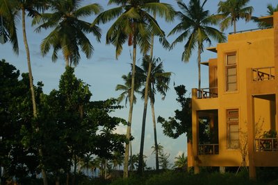 Die modernen Bauten des Barberyn Beach Resort integrieren sich behutsam in die üppige grüne Pflanzenwelt