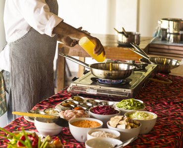 Im Talalla können Sie zusehen, wie die gesunden Speisen frisch für Sie zubereitet werden