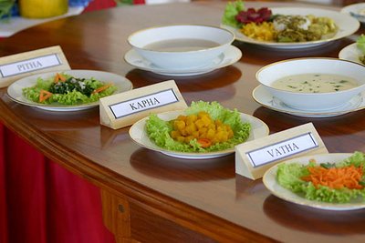 Die Zutaten für die ayurvedischen Mahlzeiten stammen größtenteils aus eigenem biologischem Anbau