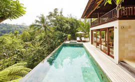 Die Terrasse mit Dschungelblick der Pool Villa Die Terrasse mit Dschungelblick der Pool Villa