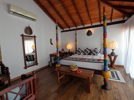 Die liebevoll eingerichtete Junior Suite besticht durch natürliche Materialien 